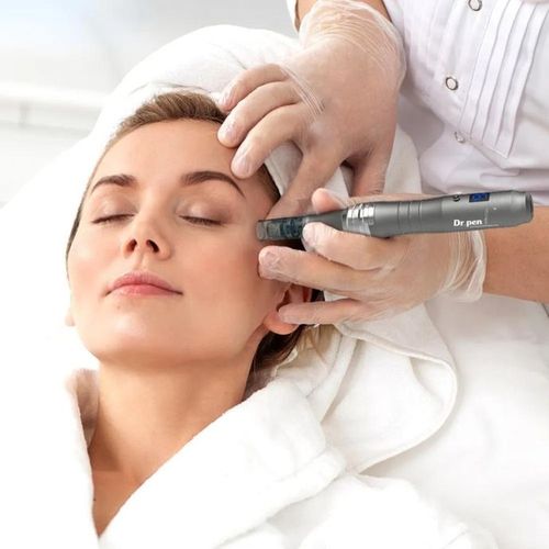 A microneedling treatment offered at Bare Lúx Studio