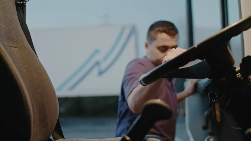 A driver making a service call